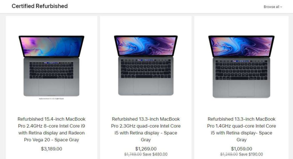 Apple MacBook Reselling and Refurbished Price