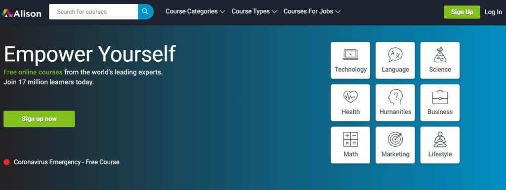 Alison- Get Free Online Coding Courses with Certificates