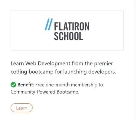 GitHub Student Developer Pack Benefit- Flatiron School