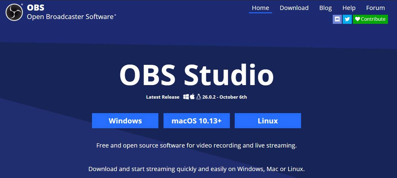 OBS- Game Recorder & Live Streaming Software